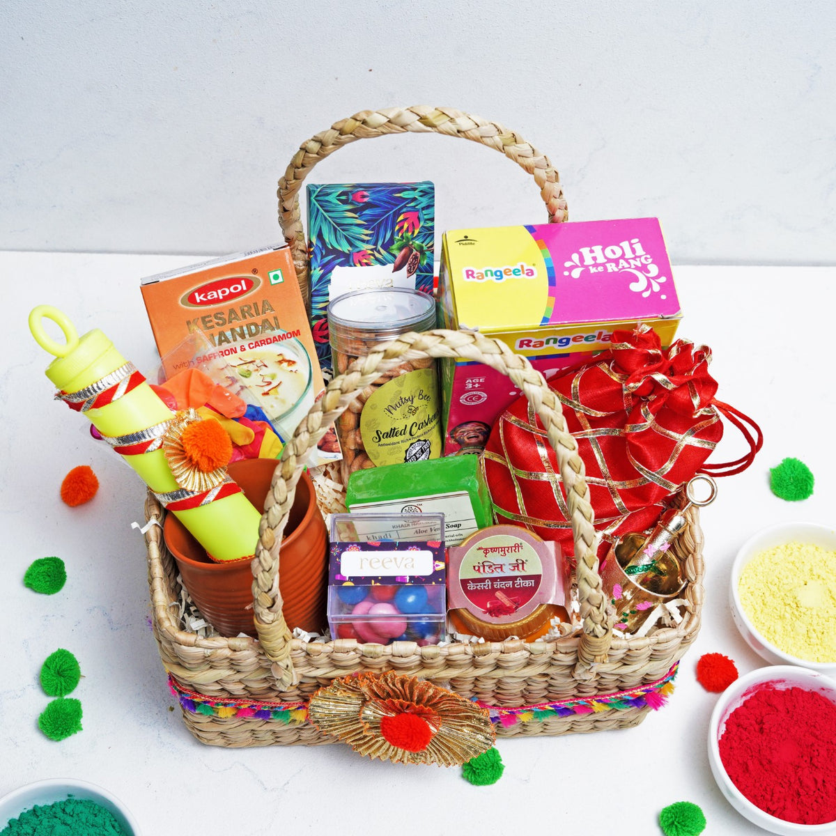 Radiant holi basket