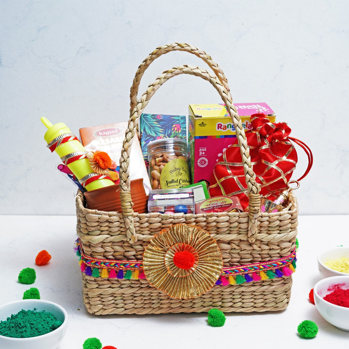 Radiant holi basket